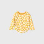 Toddler Girls' Long Sleeve Floral T-shirt - Cat & Jack Gold