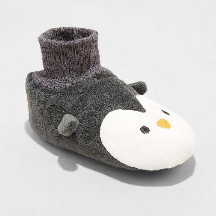 Toddler Tadeo Penguin Slippers - Cat & Jack Dark Gray