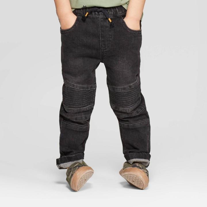 Toddler Boys' Moto Skinny Jeans - Art Class Black