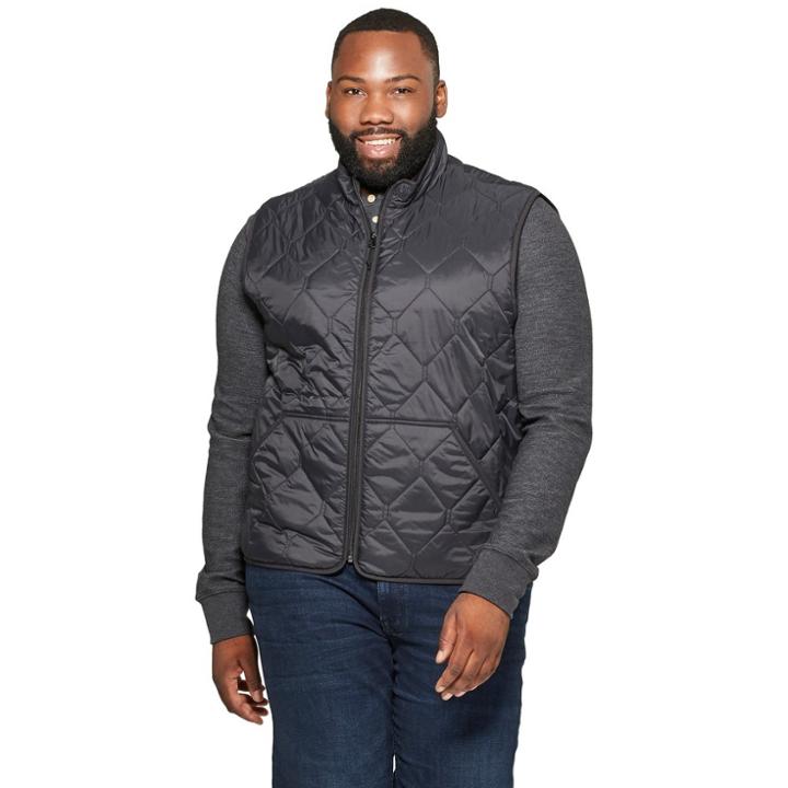 Men's Big & Tall Lightweight Quilted Vest - Goodfellow & Co Black