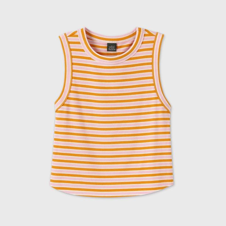 Women's Plus Size Cropped Tank Top - Wild Fable Orange