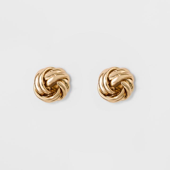 Love Knot Stud Earrings - A New Day Gold
