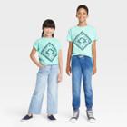 Jzd Latino Heritage Month Kids' Gender Inclusive Vibras Bonita Short Sleeve T-shirt - Light Aqua Blue