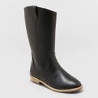 Girls' Sahara Zipper Slip-on Riding Boots - Cat & Jack Black
