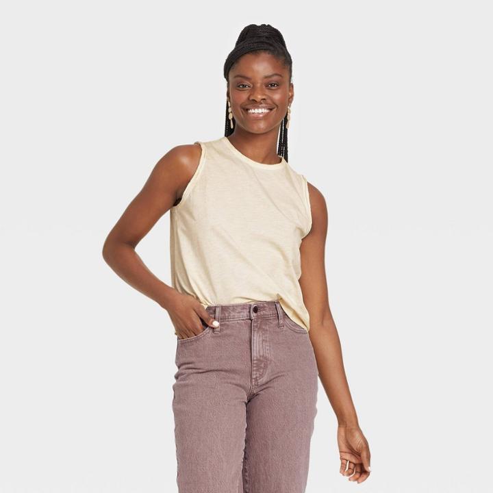 Women's Tank Top - Universal Thread Beige