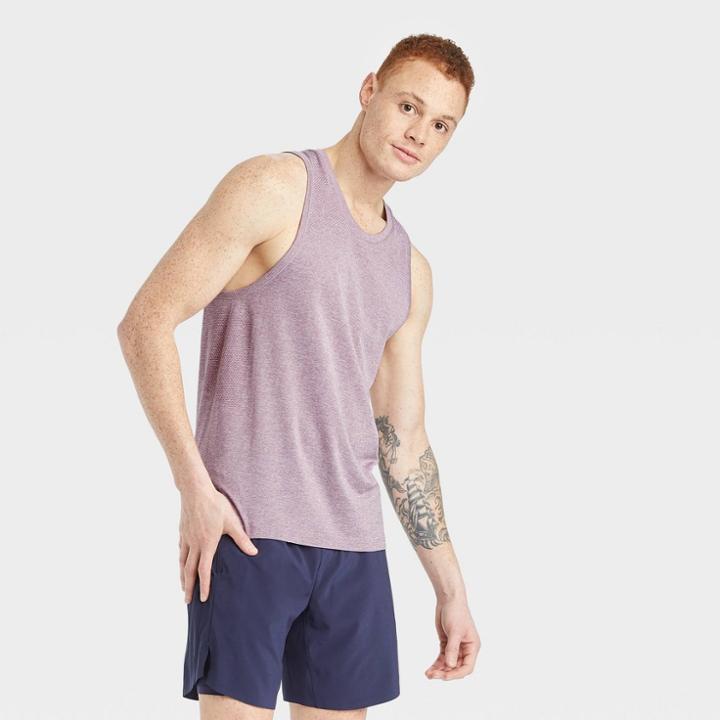 Men's Seamless Tank Top - All In Motion Heathered Purple