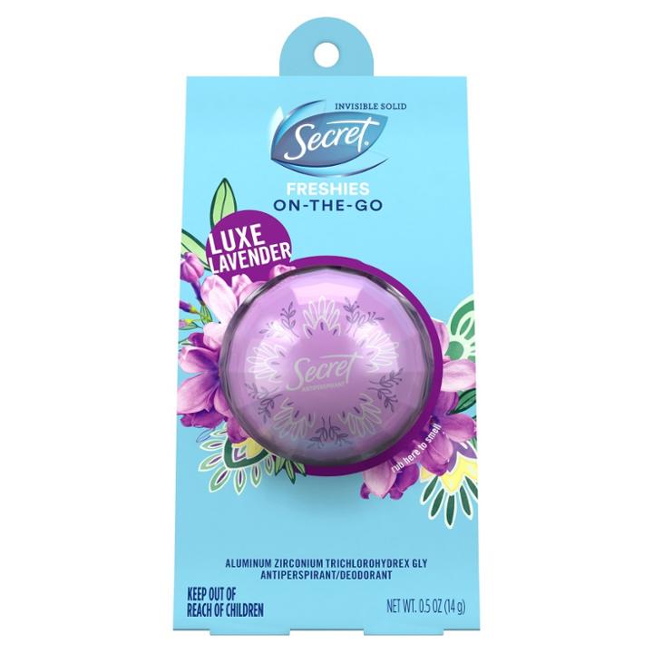 Secret Freshie Luxe Lavender Invisible Solid Antiperspirant And Deodorant