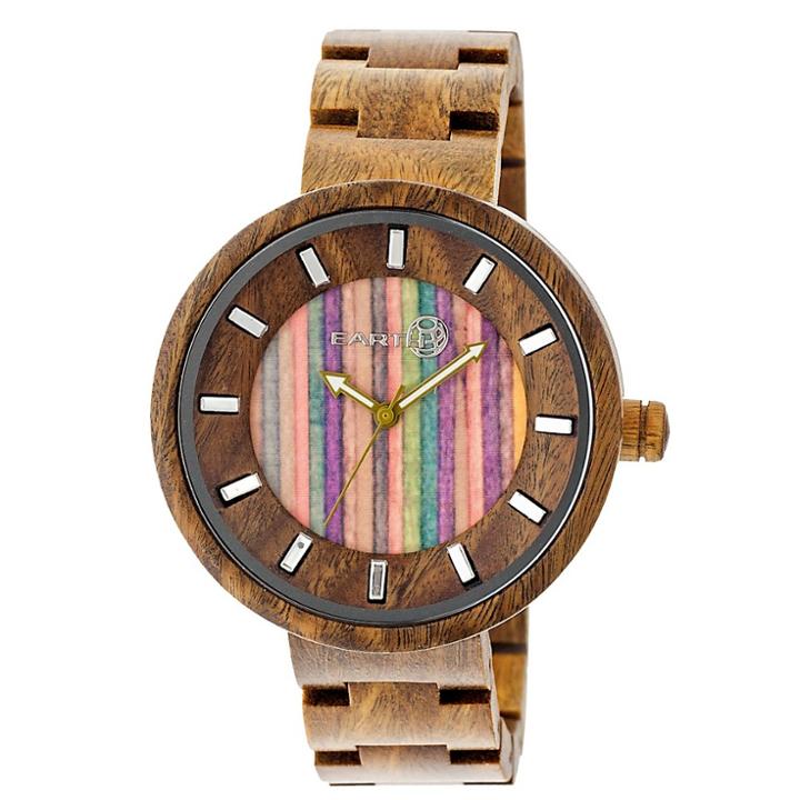 Women's Earth Root Wood Bracelet Watch - Olive