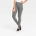 Women's High-waisted Ankle Leggings - A New Day Gray