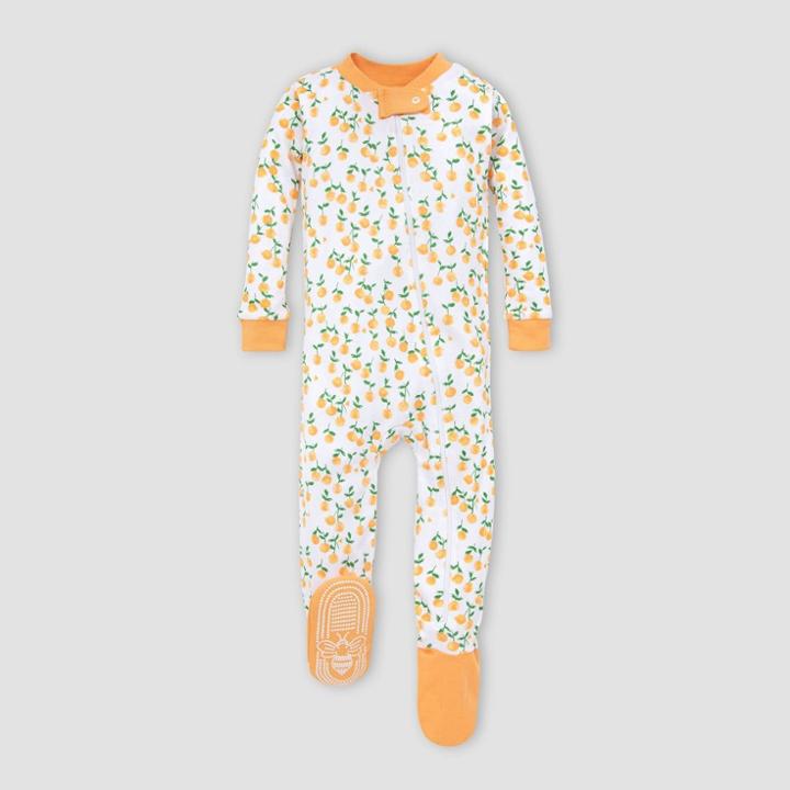 Burt's Bees Baby Baby Girls' Footed Pajama - Orange