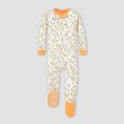 Burt's Bees Baby Baby Girls' Footed Pajama - Orange