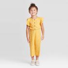 Toddler Girls' Floral Jumpsuit - Art Class Yellow 12m, Toddler Girl's