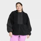 Women's Plus Size Full-zip Jacket - All In Motion Black