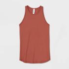 Women's Performance Ribbed Tank Top - All In Motion Rust Xs, Women's, Red