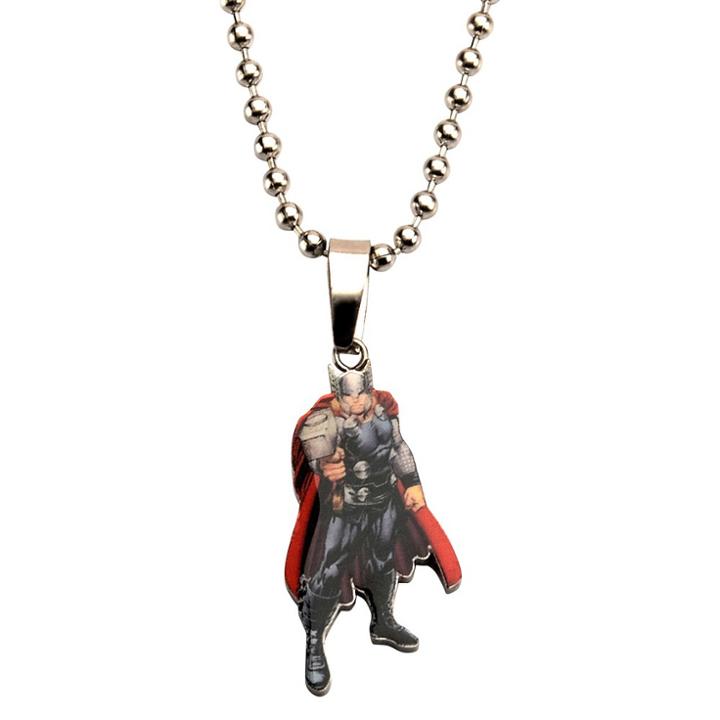Men's Boys' Marvel Thor Cut Out Stainless Steel Pendant (18), Boy's, Size: