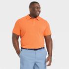 Men's Big & Tall Micro Striped Polo Shirt - All In Motion Orange
