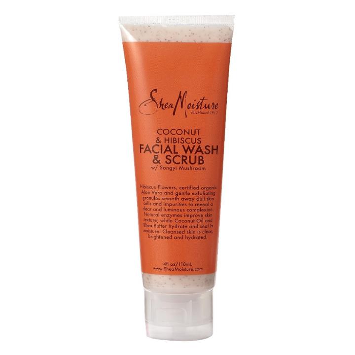 Sheamoisture Coconut & Hibiscus Facial Wash And Scrub
