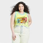 Women's Rocket Power Plus Size Racerback Cropped Graphic Tank Top - Green