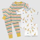 Honest Baby Toddler Boys' 4pc Jungle Striped Organic Cotton Snug Fit Pajama Set - 5t, One Color