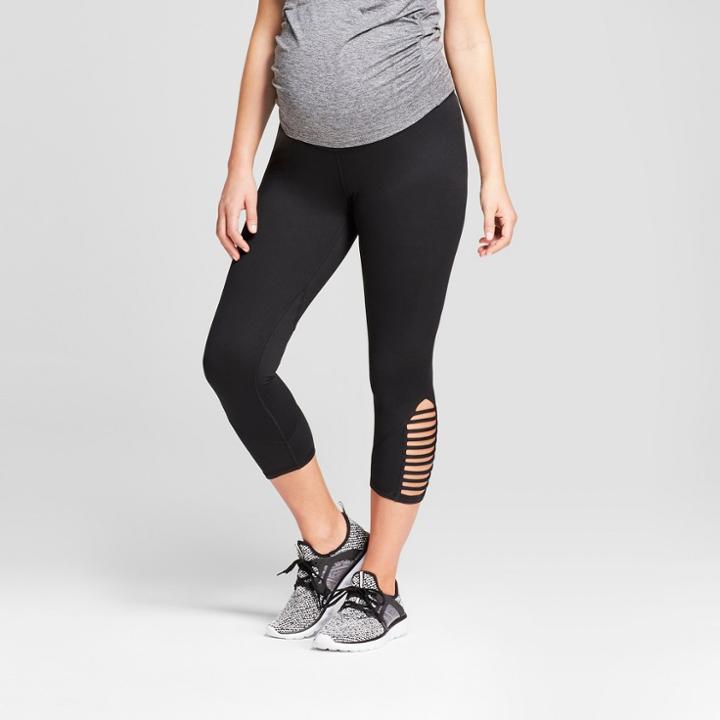 Maternity Freedom Ladder Up Capri Leggings - C9 Champion Black