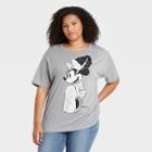 Women's Minnie Mouse Plus Size Halloween Frankinbride Short Sleeve Graphic T-shirt - Gray
