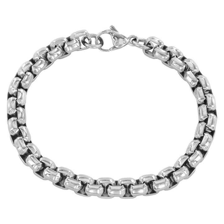 Crucible Men's Stainless Steel Rolo Bracelet,