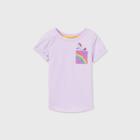 Toddler Girls' Short Sleeve Pocket T-shirt - Cat & Jack Purple