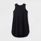 Women's Plus Size Sleeveless Curved Hem Midi Dress - Ava & Viv Black 3x, Women's,