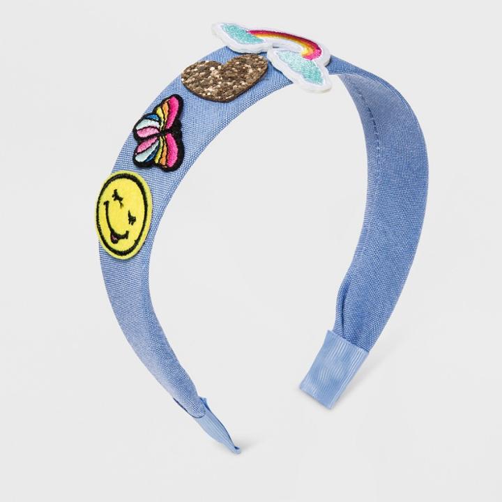 Girls' Rainbow Heart Smiley Headband - Cat & Jack,