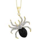 Distributed By Target 120 Ct. T.w. Round-cut Black And White Diamond Pave Set Spider Pendant - Yellow