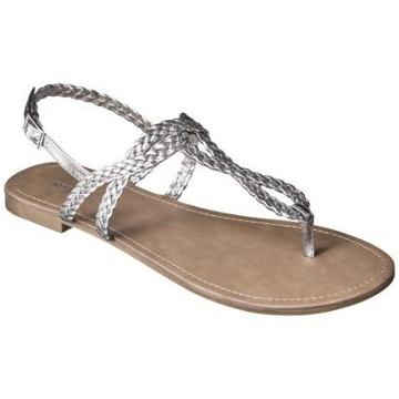 Women's Merona Esma Braided Sandals - Pewter
