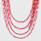 Sugarfix By Baublebar Clear Acrylic Beaded Statement Necklace - Strawberry Ice, Girl's
