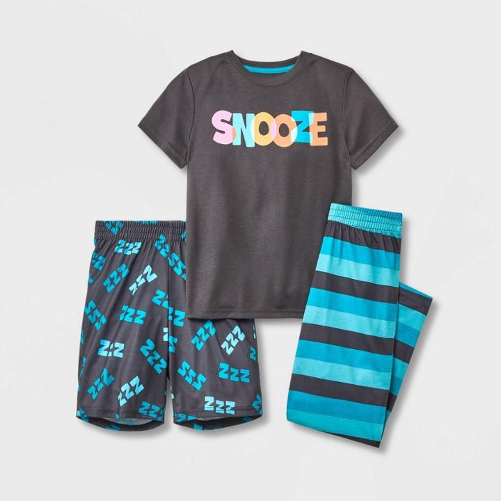 Boys' 3pc Pajama Set - Cat & Jack Charcoal Gray