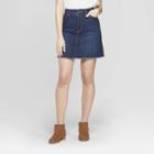 Women's Denim Mini Skirt - Universal Thread Dark Wash