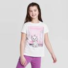 Petitegirls' Short Sleeve Disney Marie In Paris T-shirt - White