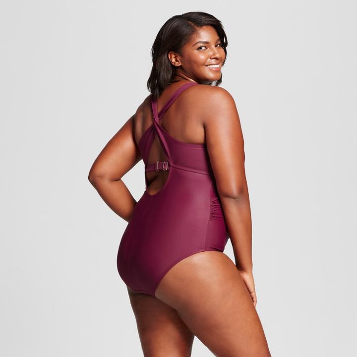 Women's Adjustable Back One Piece - Ava & Viv Pomegranate