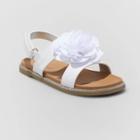 Toddler Girls' Violetta Buckle Slip-on Footbed Sandals - Cat & Jack White