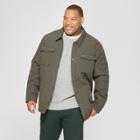 Men's Tall Quilted Shirt Jacket - Goodfellow & Co Olive (green)