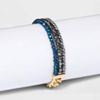 Beaded Chain Bracelet - A New Day Assorted Blues