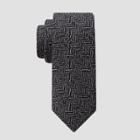 Men's Hazen Herringbone Tie - Goodfellow & Co Black