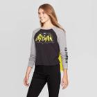 Warner Bros. Women's Batman Long Sleeve T-shirt (juniors') - Black/gray/yellow