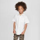 Boys' Short Sleeve Button-down Shirt - Cat & Jack White