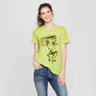 Women's Angel Cherub Boombox Short Sleeve Graphic T-shirt - Zoe+liv (juniors') Green