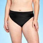 Women's High Leg High Waist Bikini Bottom - Xhilaration Black L, Women's,