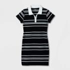 Girls' Polo Dress - Art Class Black/white