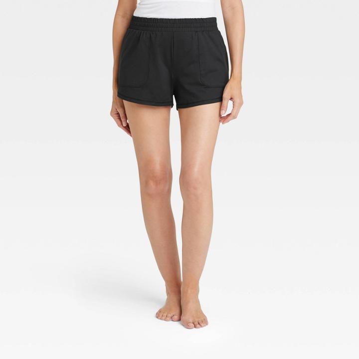 Women's Mid-rise Knit Shorts 3.5 - All In Motion Black