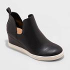 Women's Caralie Wedge Sneakers - A New Day Black