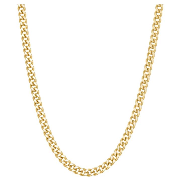 Tiara Gold Over Silver 20 Gourmette Chain Necklace, Size: 20 Inch, Yellow