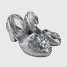 Girls' Disney Princess Mary Jane Block Heels - Silver 1 - Disney