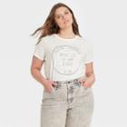 Grayson Threads Women's Plus Size New York Short Sleeve Graphic T-shirt - White